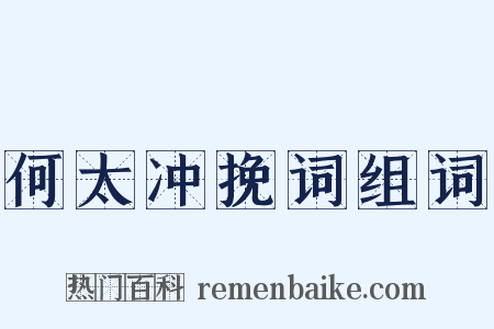 何太冲挽词组词是什么意思的图片
